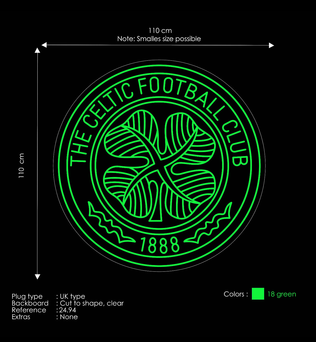 Celtic fc neon sign hotsell