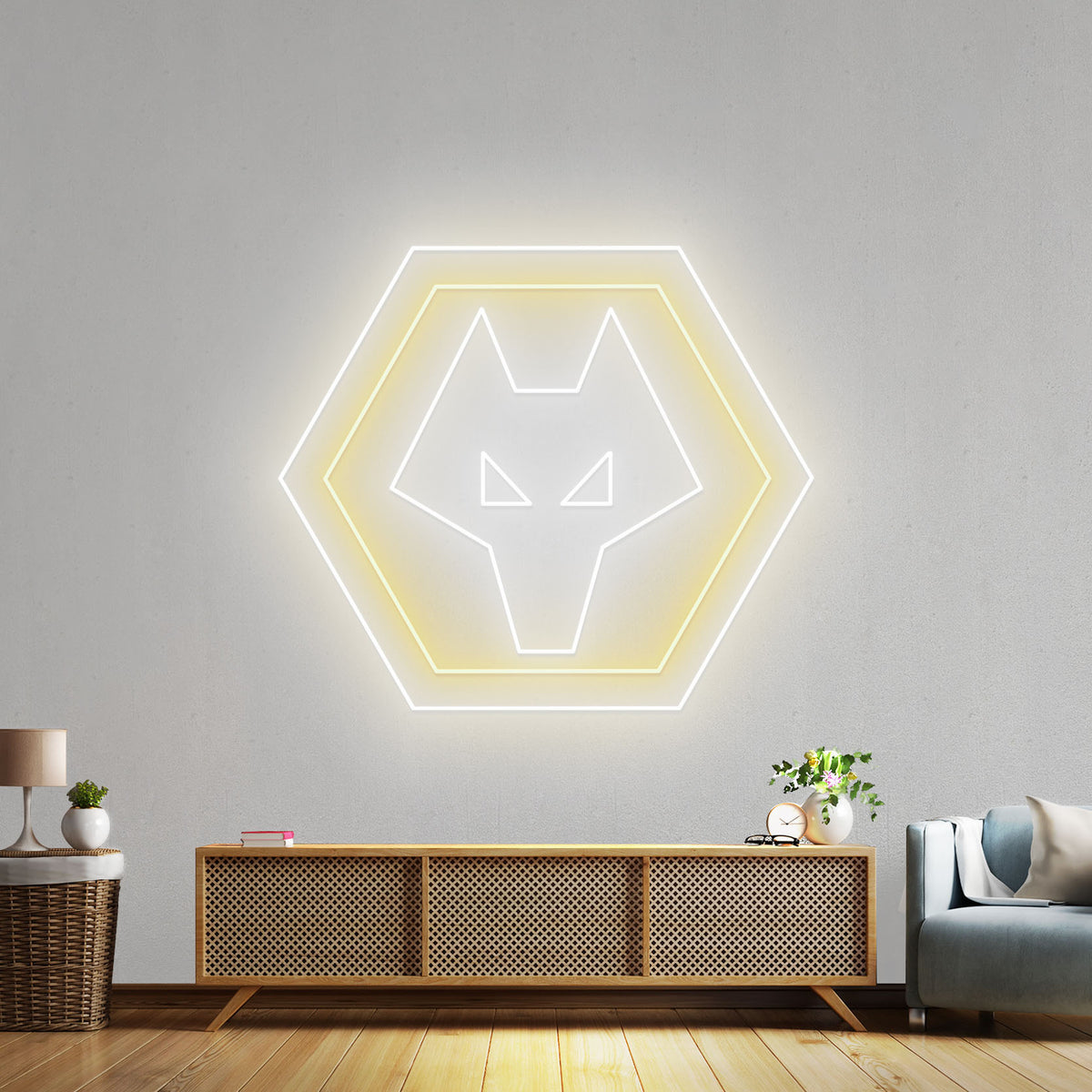 Wolves Fc Led Light +44748829**** - Wolves FC logo – @NEONs.co.uk